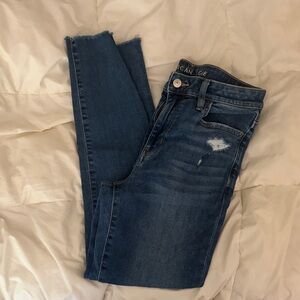 American Eagle Outfitters Women's Hi-rise Jegging Crop with Distressing
